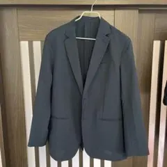 セットアップ　GU ネイビー テーラードジャケット/パンツ