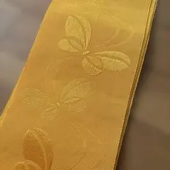 黄色 蝶の刺繍 帯