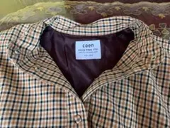 coen チェック柄ジャケット