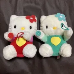 平成レトロ　サンリオ　ハローキティ　ぬいぐるみ　ボタン　カーテンホルダー　2個