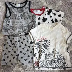 ミッキー・牛柄Tシャツセット（95cm以下）ディズニーのサムネイル