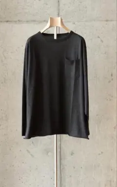 COMOLI コモリカシミヤシルク クルーネックニット チャコール 3