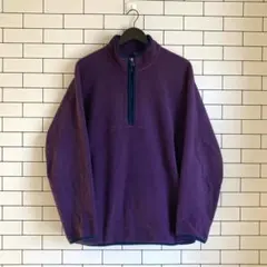 良品 UNIQLO ユニクロ フリース ハーフジップ パープル XL