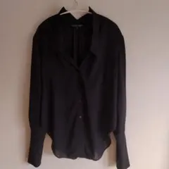 theyskens' theory 黒 シアーブラウス