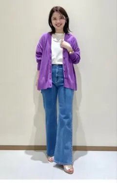 PLST☆クールタッチコットンリラックスカーディガン☆Mサイズ☆美品