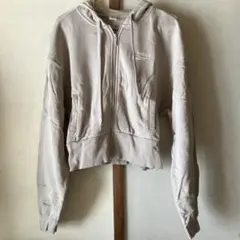 Reebok ライトグレー ジップアップパーカー