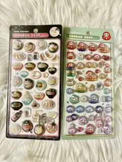 正規品 ボンボンドロップシール ラーメン ダルマ 和柄 国内 ボンボンシール