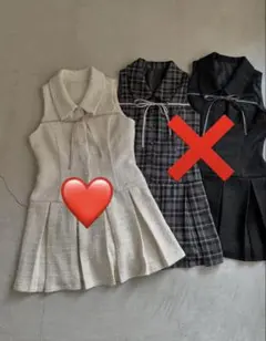 【新品タグ付き】olivedeoliveノースリーブシャツミニワンピ ゆいワンピ