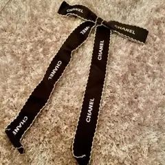 ヴィンテージシャネル　リボンブローチ　黒　激レア