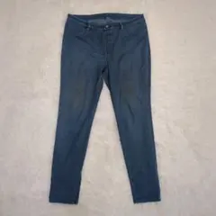 ユニクロ スキニーデニムパンツ【2XL】ネイビー コットンブレンドのサムネイル