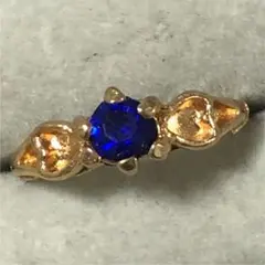 ブルーサファイア【artificial】誕生石 リング 指輪 シンプル