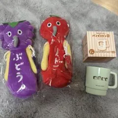 ぱんどろぼう B賞 ペットボトルホルダー ぶどう りんご ぶろっこりーくじ