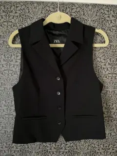 ZARA ノースリーブ ベスト ジレ ブラック