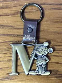 未使用 80年代 東京ディズニーランド イニシャル M キーホルダー 当時物