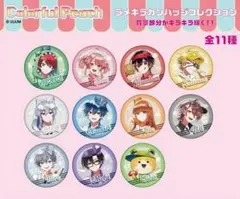 カラフルピーチ　ラメキラカンバッジ