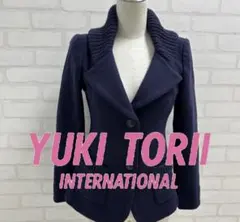 ★美品★ YUKI TORII ネイビー テーラードジャケット 日本製