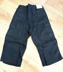 ★全新★優衣庫 亞麻棉質七分褲 黑色 S