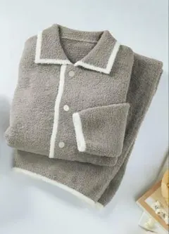 Wacoal睡眠科学レディースシャツパジャマ上下セットふんわりあったか長袖 L