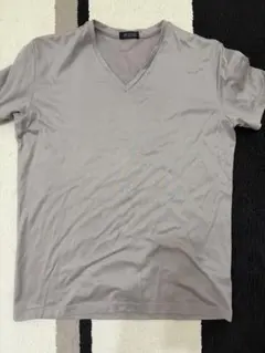 美品 UNITED ARROWS Vネック Tシャツ S グレージュ 半袖