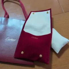 Cartier 赤 時計ケース　アクセサリーケースクッション付きのサムネイル