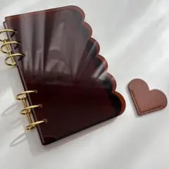 A6 アクリルバインダー 雲 ブラウン バインダー貯金 リフィル5枚セット