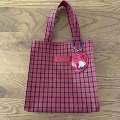 ファミリアfamiliar トートバッグ 赤系ファミリアチェック
