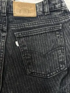 希少80's Levi's 550 先染めブラック ストライプ USA製 W29