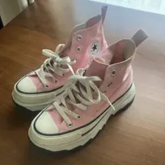 コンバース ピンク ハイカットスニーカー