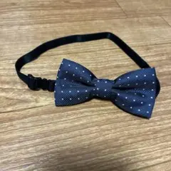 ネイビー ドット柄 蝶ネクタイ　キッズ