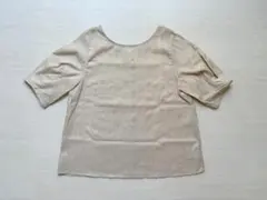 THE SHOP TK 前後2way 半袖 ブラウス ベージュ Mサイズのサムネイル
