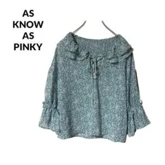 S3278【AS KNOW AS PINKY】花柄 プルオーバー シフォンシャツ