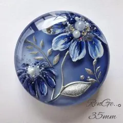 【465】:*手描き*:レジンヘアゴムorポニーフック