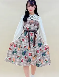 新品タグ付アクシーズファムフリュイ・コンフィ柄ワンピース