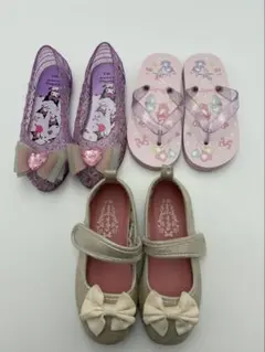女の子サンダル　3点セット　18㎝