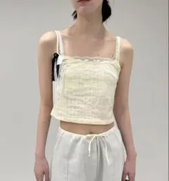 新品【YUHAN WANG/ユハン ワン】lace lined camisoleのサムネイル