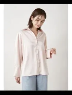 SNIDEL バックスリットサテンブラウス　ONE SIZE ピンク