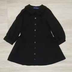 美品 CHOPIN deux 長袖 フレアワンピース 黒 フォ－マル100