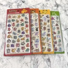 【韓国限定✨】ポケモン 3D クリスタル ステッカー 4種類セット