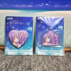 プロセカワンダショ アクリルキーチェーン キラキラビッグハート型缶バッジ 神代類