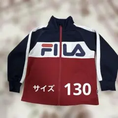 FILA ジップアップジャケット 赤/ネイビー