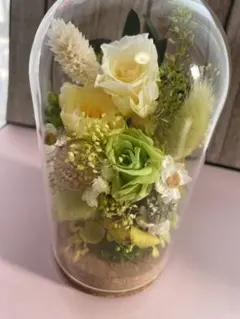 プリザーブドフラワー ガラスドームアレンジメント