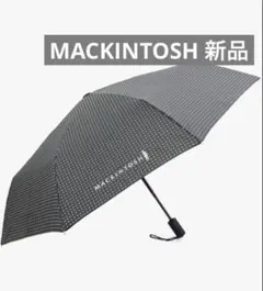 未使用 マッキントッシュ 晴雨兼用 折りたたみ傘 ドット ブラック