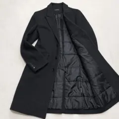 美品✨ ナノユニバース 裏地キルティングダウン チェスターコート M ウール