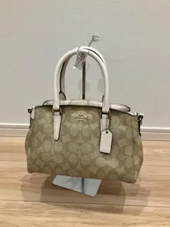 【極美品】コーチ coachシグネチャー 2way ショルダーバッグ 白
