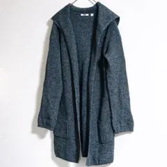 【匿名配送】UNIQLO ユニクロ　ニット フード ロングカーディガン　M