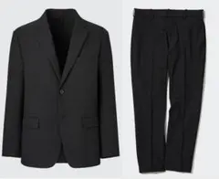 UNIQLO ユニクロ　ジャケット・パンツセット　ブラック　黒　Mサイズ