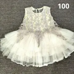 ドレス　100 　誕生日　パーティー　結婚式　チュール　ワンピース
