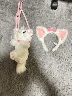 ディズニー マリーちゃん カチューシャ＆ぬいぐるみポシェット 2点セット
