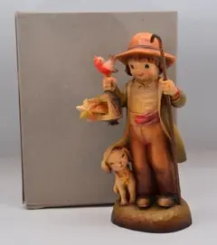 速達　アンリ　ANRI　サラケイ　木彫り人形　イタリア　高さ18ｃｍ　限定品　箱 大好きだよ アンリ ANRI サラケイ 木彫り人形 イタリア 高さ