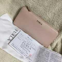 FURLA フルラ レザー L字ファスナー長財布 ベビーピンク